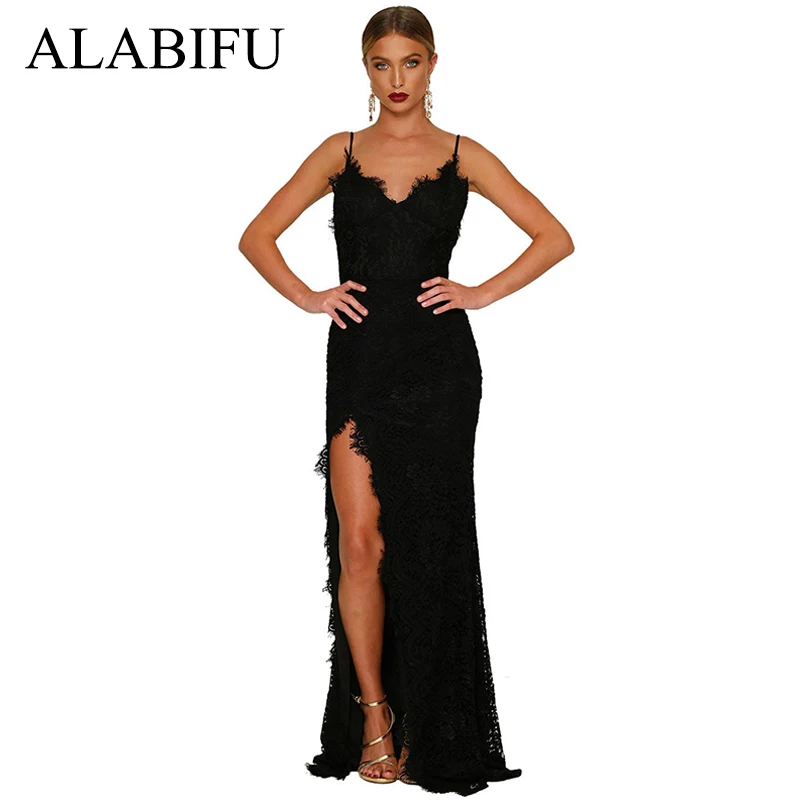 Alabifu Robe D Ete Femmes 2019 Sexy Bretelles Longue Robe De