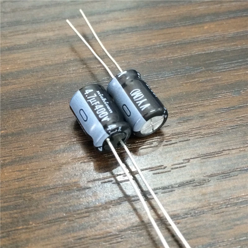 

100pcs 4.7uF 400V NICHICON VY Series 8x11.5mm Wide Temperature Range 400V4.7uF Aluminum Electrolytic Capacitor