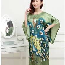 Новое поступление, зеленый женский халат из искусственного шелка, банное платье, Yukata, ночная рубашка, одежда для сна, ночная рубашка, Nuisette Pijama Mujer, один размер SM011