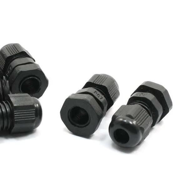THGS-8 шт. PG7 черный пластик водонепроницаемый кабельный ввод Разъем 3-6,5 мм