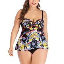 Для женщин; большие размеры принт Swimjupmsuit одежда заплыва Купальник Пляжная Мягкий Купальники для малышек разделение Купальник Летний