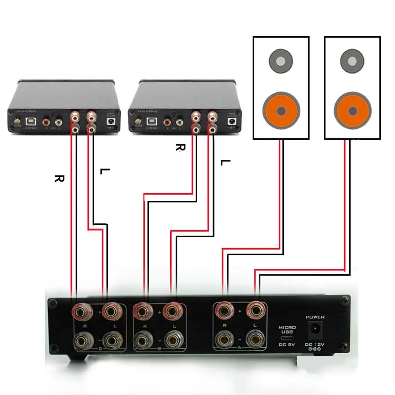 FX-AUDIO PW-6 аудио переключатель Spiltter селектор 2 в 1 выход/1 в 2 из динамик усилитель компаратор