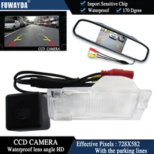 FUWAYDA Color CCD Chip Car Chip Rear View Camera for Ford Edge Escape Mercury Mariner + 4.3 Inch rearview Mirror Monitor HD