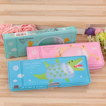 

1pc Cute Kartoon Pencil Case Children Student Creative Two-side Pen Case Gift Stationery for Boys and Girls School Supplies