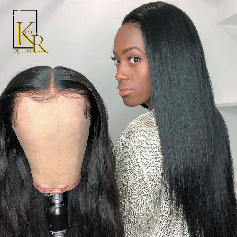 

Straight Lace Front Human Hair Wigs Brazilian Remy Hair Full End Pre Plucked Bleached Knots 13*4 Lace Wig With Baby Hair VS BOB