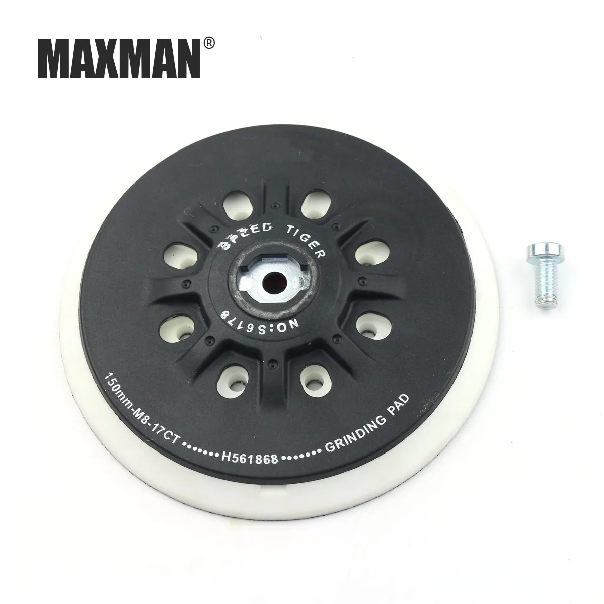 MAXMAN 6 дюймов MultiHole шлифовальные станки подложки пыли Мощность Инструмент электрический шлифовальный запчасти полировки шлифовальные