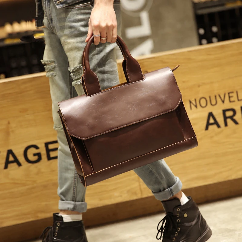

WEIXIER Top Sale Brand Travel Bag Solid PU Leather Crossbody Bag Fashion Bag Casual Men's Shoulder Men For Men Quality Handbag