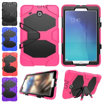 

Kickstand Case Shock Proof Cover For Samsung Galaxy Tab E T560 SM-T560 9.6 inch Case Silicon High Impact Resistant Stand Cover