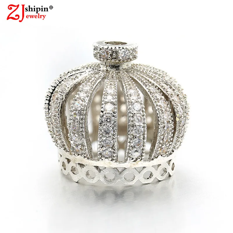

2018 charm crown micro inlaid zircon CZ jewelry accessories suitable for DIY jewelry production discovery