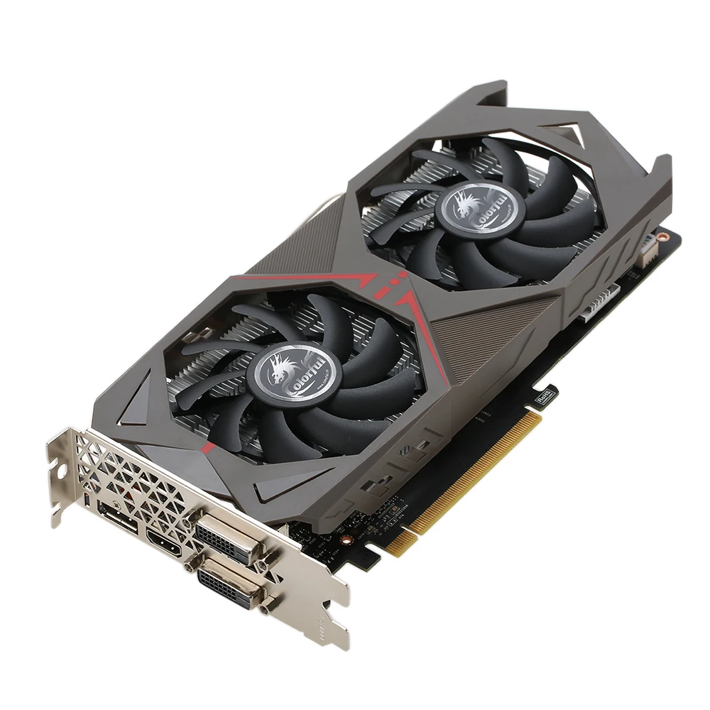 Красочная видеокарта GeForce GTX 1060 GPU 6GB 192bit Esport Gaming GDDR5 6144M PCI-E X16 3,0 VR Ready с 2 вентиляторами охлаждения