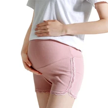 Однотонные трикотажные хлопковые защитные штаны для беременных женщин; Одежда для беременных; летние брюки для беременных женщин
