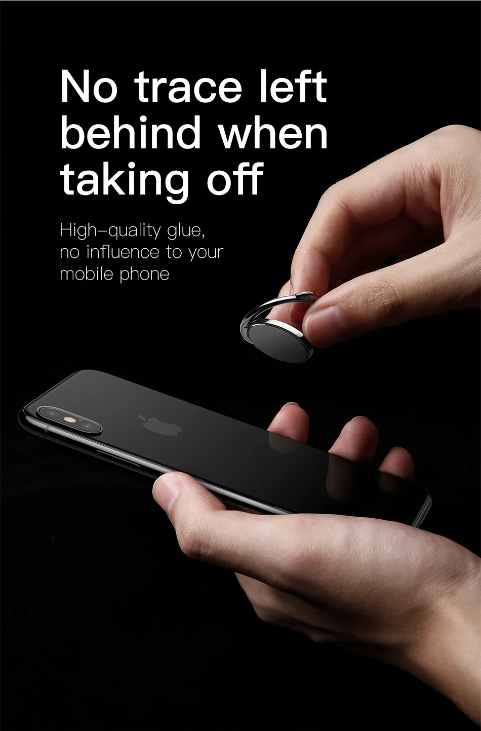 Baseus металлический держатель кольца для iPhone Xs Max X samsung 360 градусов держатель кольца для телефона Магнитный автомобильный держатель телефона