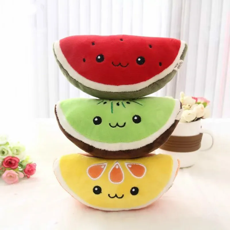 Emoji Kawaii Плюшевые мягкие куклы Киви/оранжевый/игрушка арбуз Имитация Фрукты
