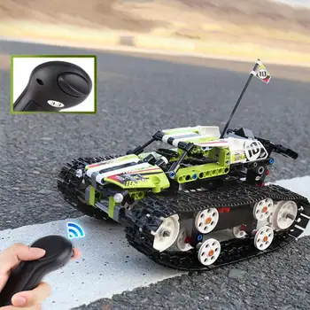 

2.4G 4CH RC Assembled Building Blocks Toy DIY Electric High Speed Car Model RC Assembled Car Model Toy