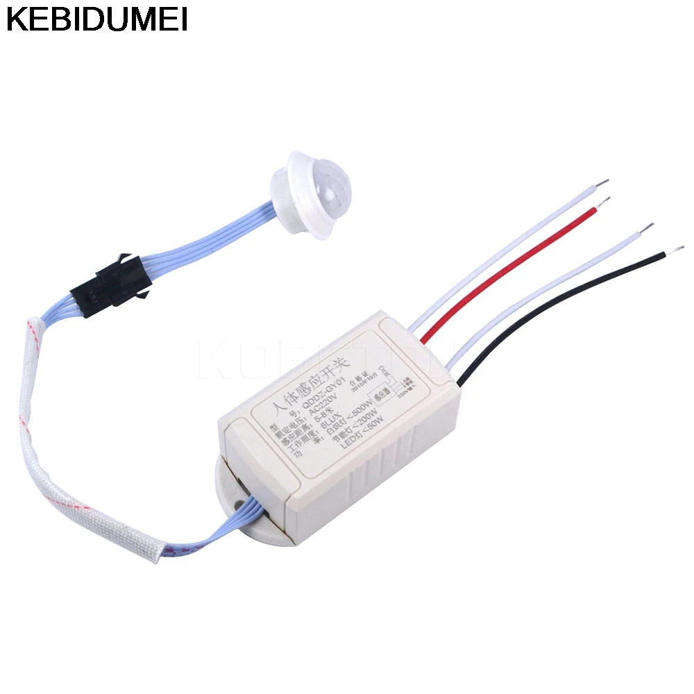 

220V Switch IR Infrared Module Body Sensor Light Switch Intelligent Lamps Adjustable Movement Sensing PIR Switch