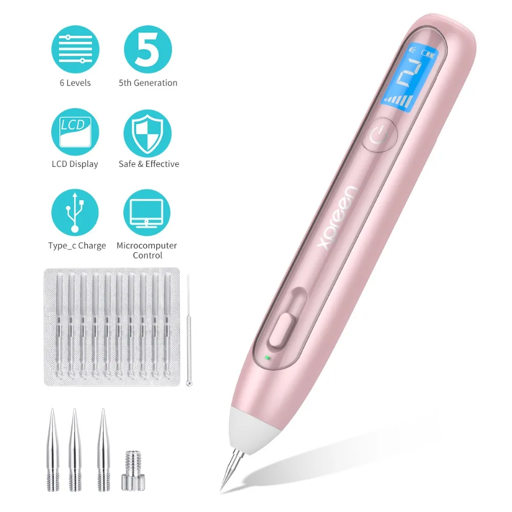

Dark Spot Remover, Xpreen Skin Tag Remover Spot Remover Mole Remover for Body and Face with LCD Screen and Type-C Charging Port
