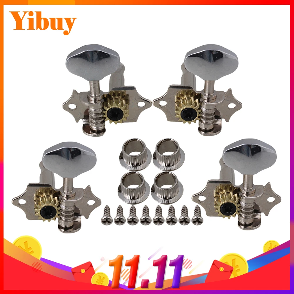 

4PCS Chrome Tuning Pegs Machine Heads 2R2L for Ukulele 4 String guitar Bass
