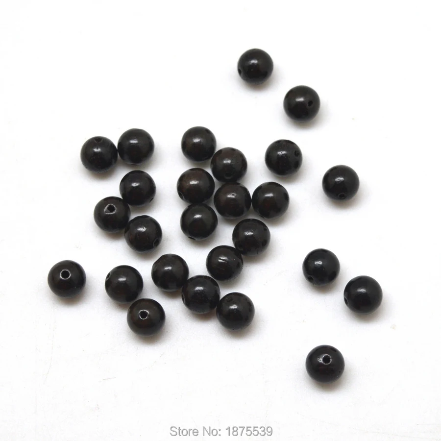 

300 Pieces Good Quality Black 8 mm Wood Beads for Making Necklace