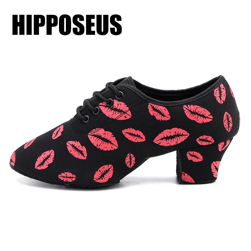 

5CM Square Heels Ballroom Women Modern Latin Dance Shoes Brand New Salsa Tango Dancing Shoes Fabric Tango Salsa Ladies Girls