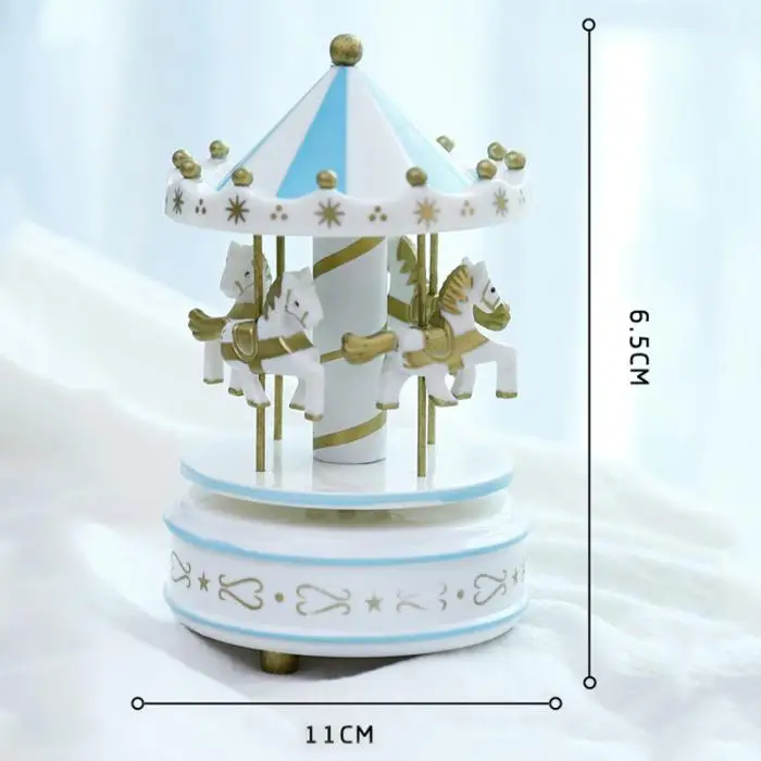 Романтическая Карусель лошадь музыкальная шкатулка игрушка художественная деревянная карусель музыкальные коробки 669