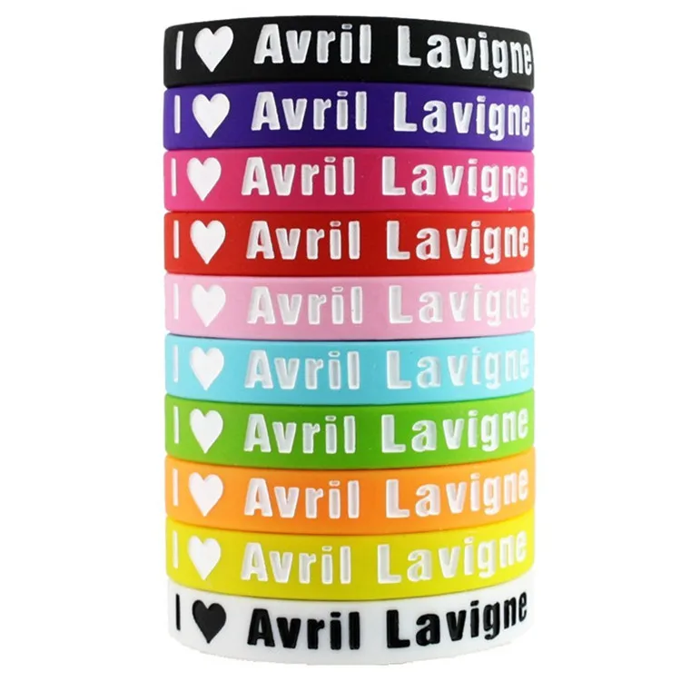 

1pc Avril Lavigne Band sport silicone rubber bracelet wristband