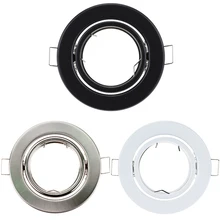 10 шт. Горячая круглые Gu10 Точечные лампы встраиваемые светодиодные потолочные светильники светильник MR16 монтажные точечные потолочные светильники рамка