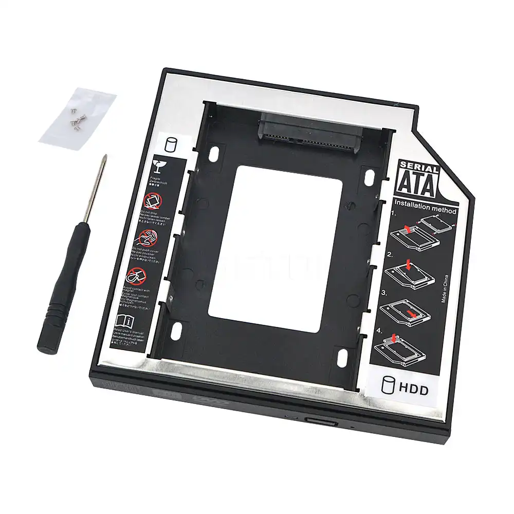 Kebidu Универсальный Алюминий Пластик 2nd жесткий диск SSD HDD caddy 12 7 мм SATA 3 0 для 2 5 &quotSSD