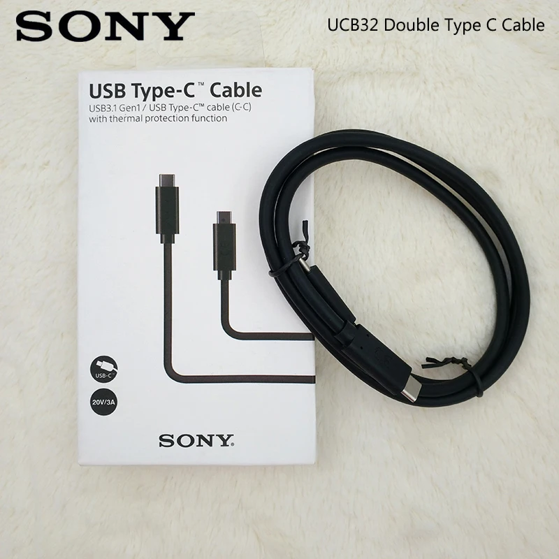 

Original UCB32 Fast Quick Charge 100cm 3A 2 USB Type C Data Cable For SONY Xperia XZ1 X Compact XA2 Ultra XZS XZ1 XZ2 10 Plus L3
