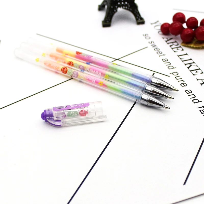 

South Korea stationery student DIY manual photo album color highlighter 6 color one color pen pink pastel black card paper