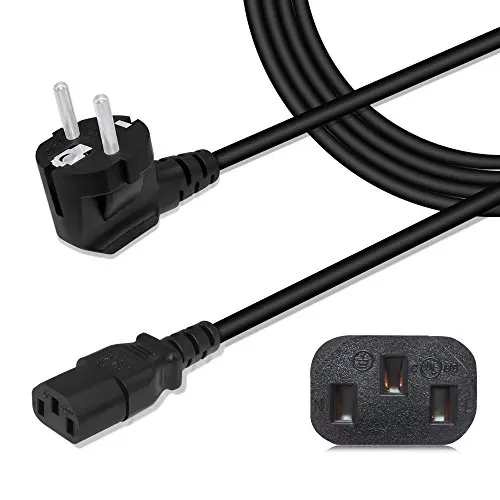 

10PCS EU Plug 1.5M (5FT) 3 pin Cord Power Cable Lead For Laptop PC Adapter Computer Monitors Projectors Printers and More