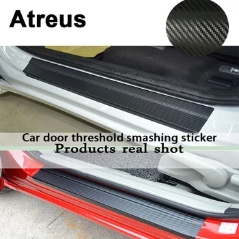

Atreus 3D 5D Car Door Threshold Crash Strip Carbon Fiber Sticker For BMW e46 e39 e36 Audi a4 b6 a3 a6 Renault duster Lada granta