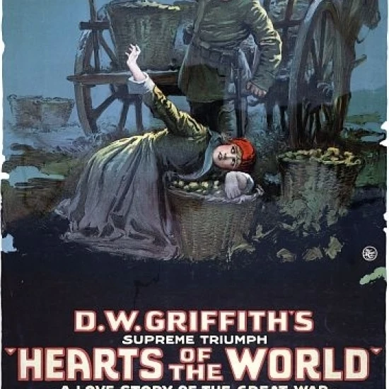 D.W. Griffith Hearts Of The World Vintage Movie Poster Print (18 x 24)