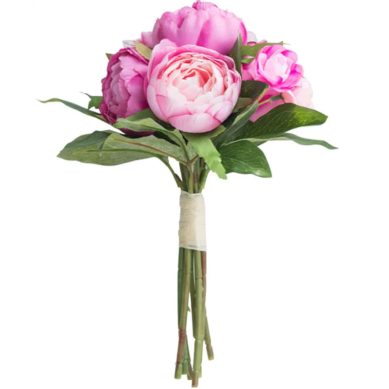 artificial flowers peony wedding flowers bridal bouquet  (50)