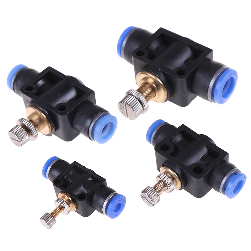 

1PCS Pneumatic Airflow Regulator Tube Gas Flow Adjust Valve Connector Fitting Accessories