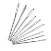 9 Pieces Silver Large-eye Blunt Needles Steel Yarn Knitting Needles Sewing Needles, 5BB5580 ► Photo 2/6