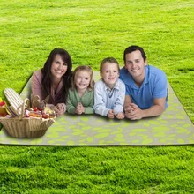 Водонепроницаемое Фланелевое покрывало для пикника на природе коврик с ремешком для переноски(5 цветов