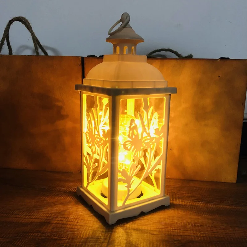

Christmas Iron Candle Lantern Led Copper Wire String Light Hanging For Indoor Outdoor Using Wedding Tree Decoration House Light