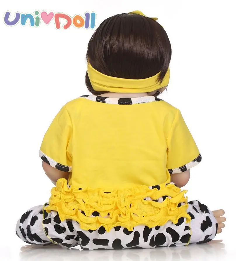 Unidoll baby reborn 22in vynil Реалистичная кукла reborn реалистичные детские вечерние летние bebe reborn vinil силиконовые