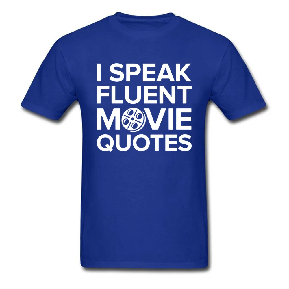 I Speak Movie Tshirts 2018 Hot Sale Short Sleeve Casual All Cotton Round Neck Men's Tops Shirt Casual Tee-Shirt Father Day I Speak Movie blue