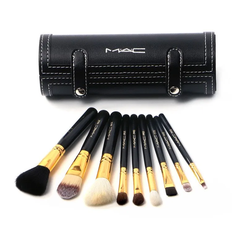 MAC 9 pcs Makeup brush Makeup Set Powder Foundation Eye shadow Make Up Tools Cosmetics Soft Synthetic Hair With PU Leather Case MAC 9 pcs Makeup brush Makeup Set Powder Foundation Eye shadow Make Up Tools Cosmetics Soft Synthetic Hair With PU Leather Case
