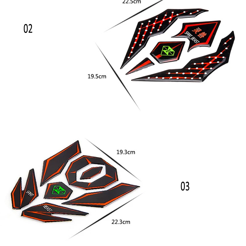 Наклейка на мотоцикл s Светоотражающие 3D наклейки Мотокросс газ наклейка на топливный бак мото запчасти аксессуары защитная накладка украшение