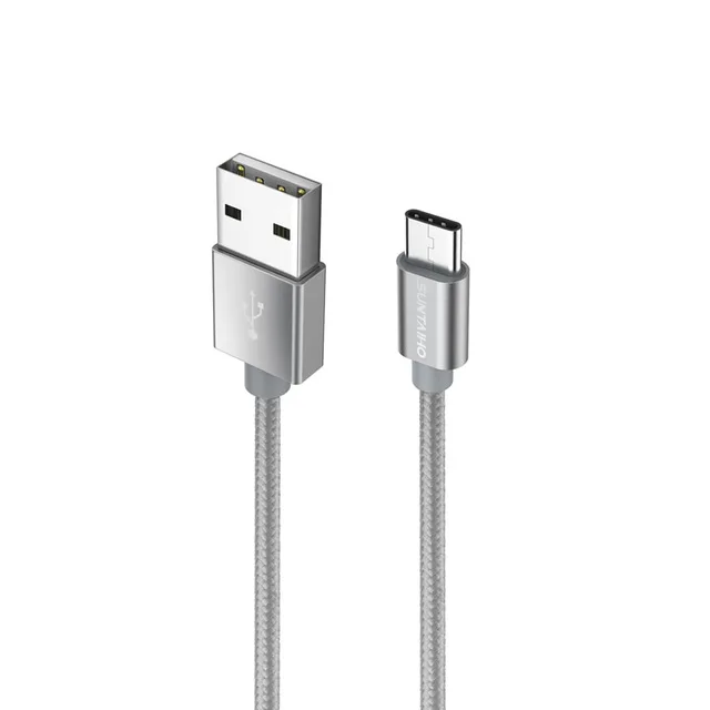 Suntaiho usb type-C кабель [3 шт. в упаковке] 1 м 2 м 3 м Быстрая зарядка и синхронизация данных type-C USB Кабель зарядного устройства для Macbook Xiaomi 4c NEXUS 5X - Цвет: Gray