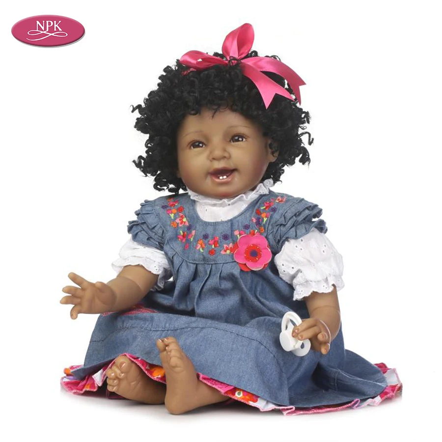 reborn black girl  lifelike baby doll toys reaslistic bebe bonecas menina (3)