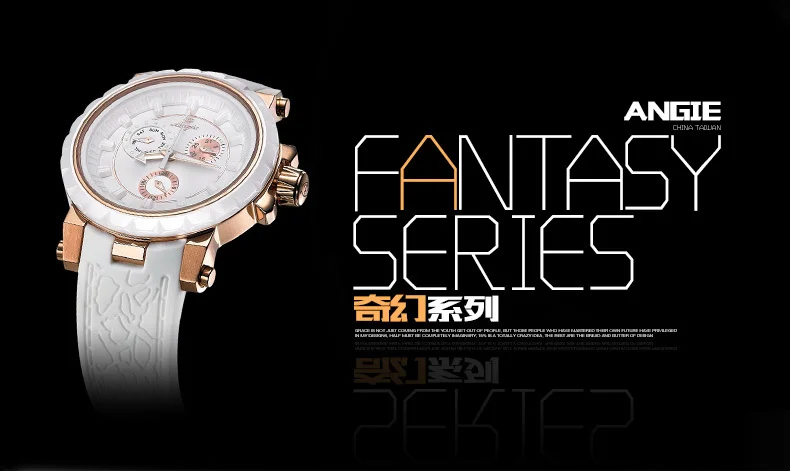 

Original Brand Women Sports Designer Rubber Watches 42MM Big Size Casual Quartz Clock 6-Hand Analog Relojes Sapphire 3ATM NW2791