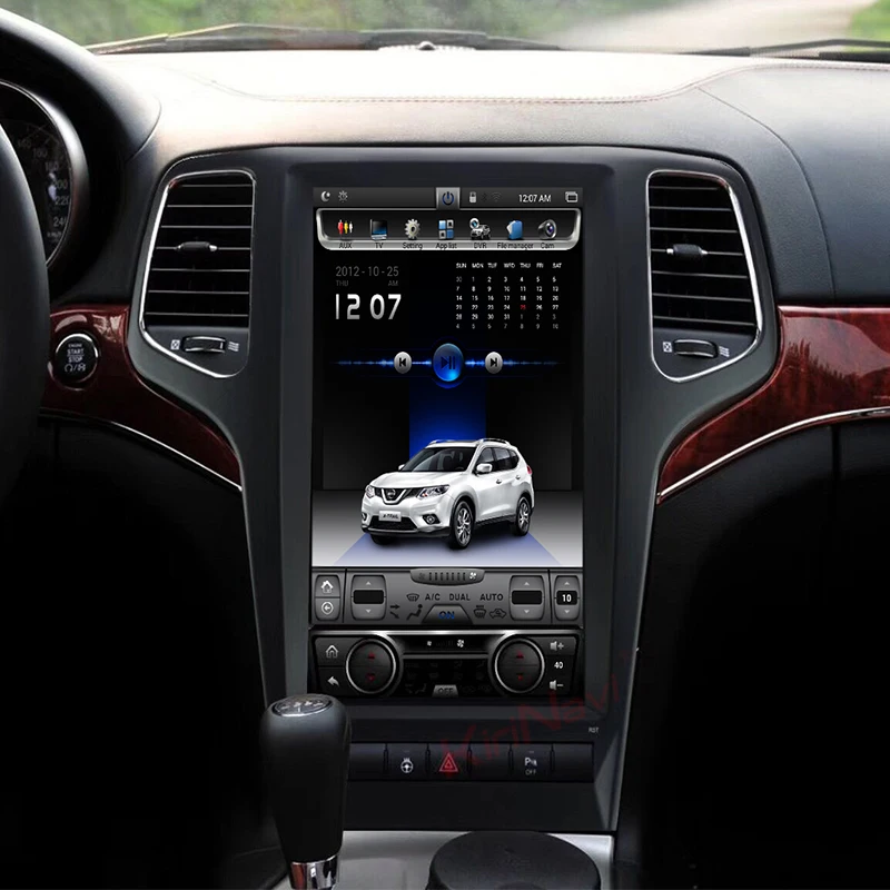 Perfect KiriNavi Vertical Screen Tesla Style 13.6" Android 6.0 Car Radio GPS Navigation For JEEP grand cherokee Car Dvd Player 2009-2013 5