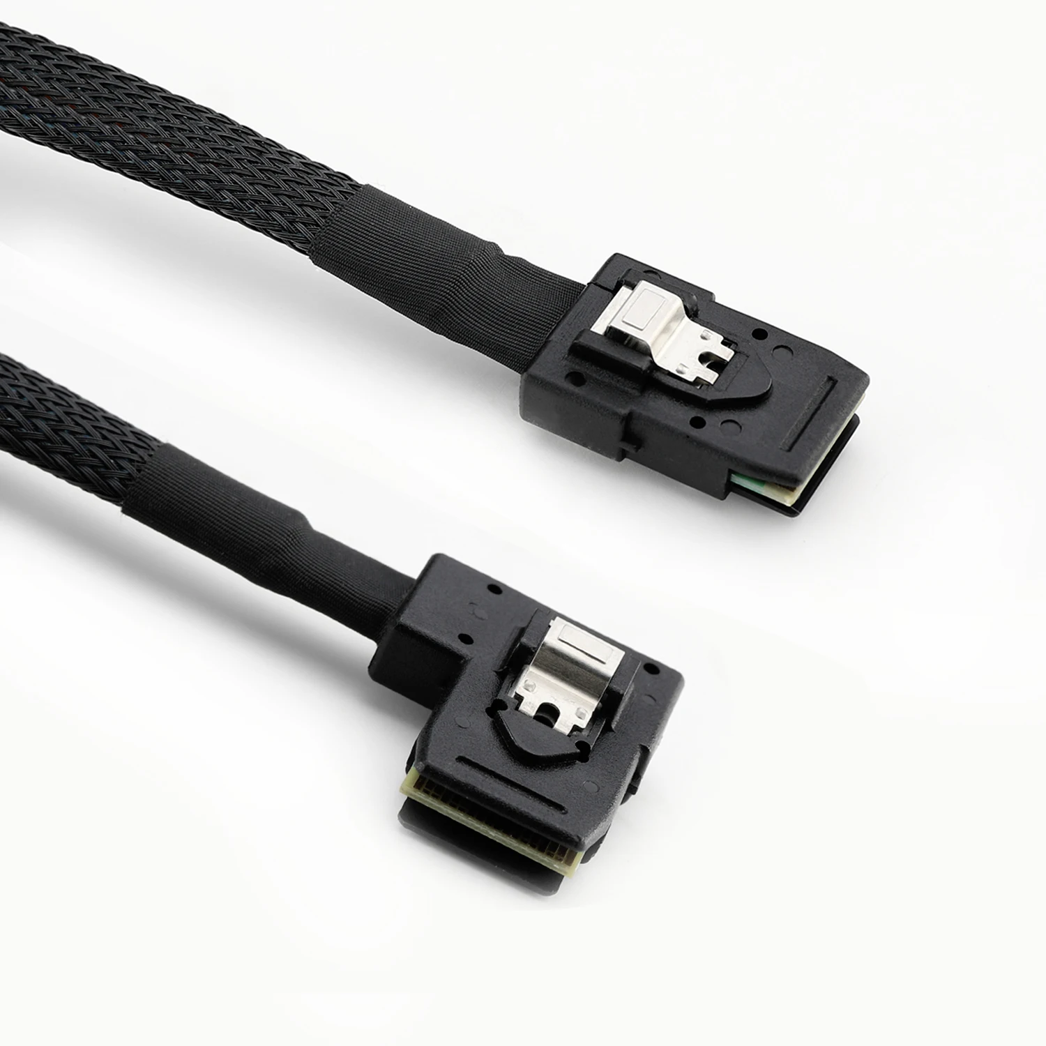 CableDeconn 0,7 M внутренний Mini SAS 36-Pin 8087 для правого сгиба 90 градусов SFF-8087 кабель(от 8087 до 8087 правого сгиба 0,8 м