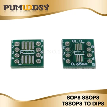 

20PCS TSSOP8 SSOP8 SOP8 to DIP8 Transfer Board DIP Pin Board Pitch Adapter