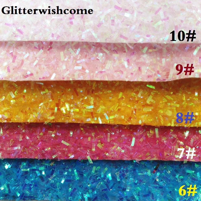 Glitterwishcome 21X29 см A4 Размеры синтетическая кожа, флуоресцентный с эффектом блестящей кожи, тканевый Виниловый фон для банты, GM039A