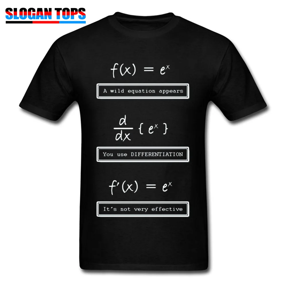Group Fall Cotton O Neck T Shirt Short Sleeve Slim Fit Tops & Tees Fashion Casual Top T-shirts Wholesale Not Very Effective Maths Dark Shirt 19635 black