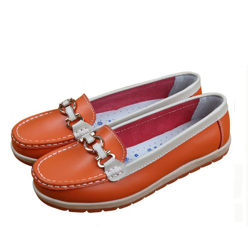 Nuevo 2014 cuero genuino de la vendimia zapatos de mujer de alta calidad de estilo de muy buen gusto del zurriago mujeres pisos zapatos tenis de moda mocasines - AliExpress